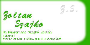 zoltan szajko business card